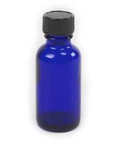 1 oz Blue Cobalt Bottle with Lid