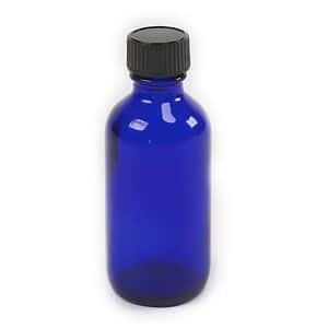 2 oz Blue Cobalt Bottle with Lid