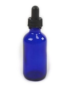 2 oz Blue Cobalt Bottle with Dropper