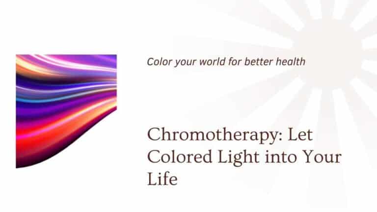 Chromotherapy blog post cover at the om shoppe