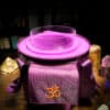 purple tall crystal singing bowl carry case