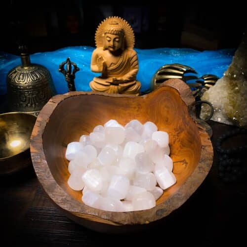 Selenite Tumbled Crystal for Clearing Energy