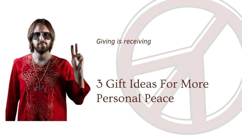 Man giving the peace sign blog cover for 3 gifts to help people have more personal peace