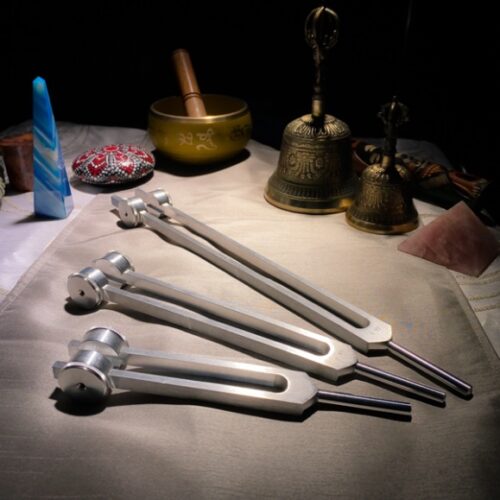 Set of 3 tuning forks for Earth Toning at The OM Shoppe & Spa