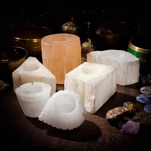 Selenite Candle Holders Variety Image