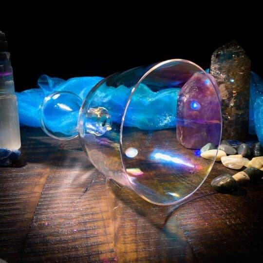 Grail Handle Rainbow Crystal Alchemy Singing Bowl