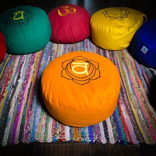 Orange Zafu Meditation Pillow