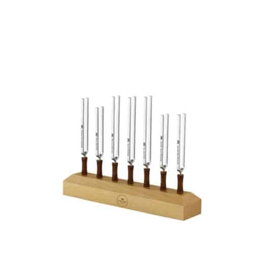 Tuning Fork - Chakra Set* Description: The MEINL Tuning Fork Chakra Set offers all seven tunings for every chakra in one set.
