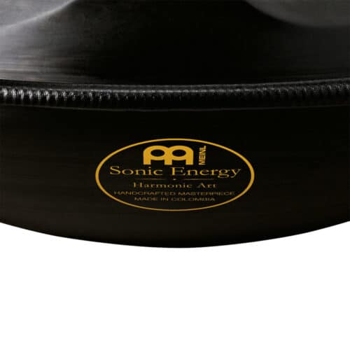 MEINL Harmonic Art Handpan in black close up sonic energy logo