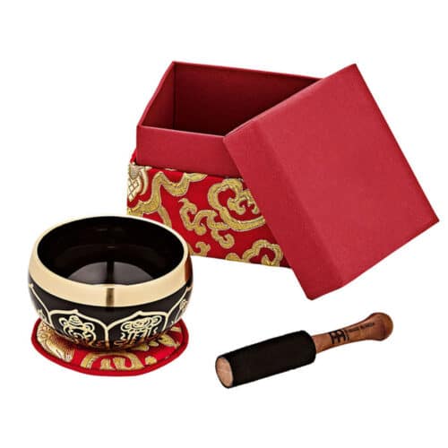 The MEINL Singing Bowls: Singing Bowl - ORNAMENTAL SERIES, 3.74 inch with red box