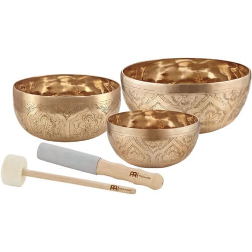 The MEINL Singing Bowls Special Engraved Series Set of three