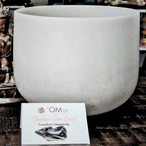 Obsidian Crystal Singing Bowl For Sale at The OM Shoppe in Sarasota Florida